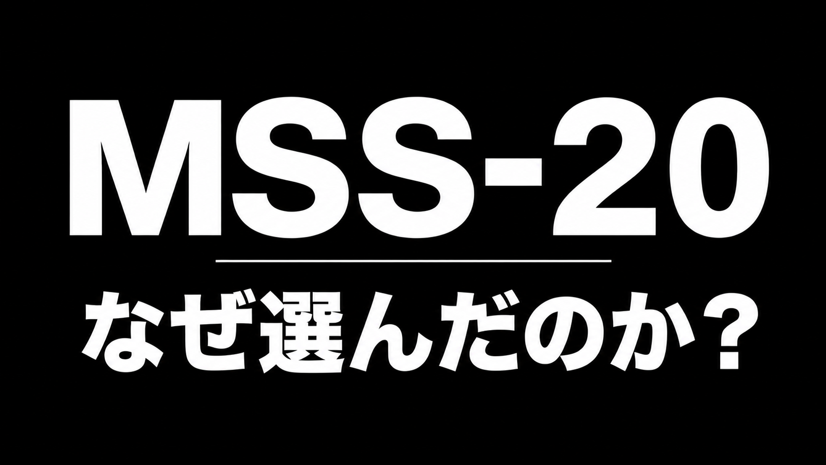 MSS-20の説明画像